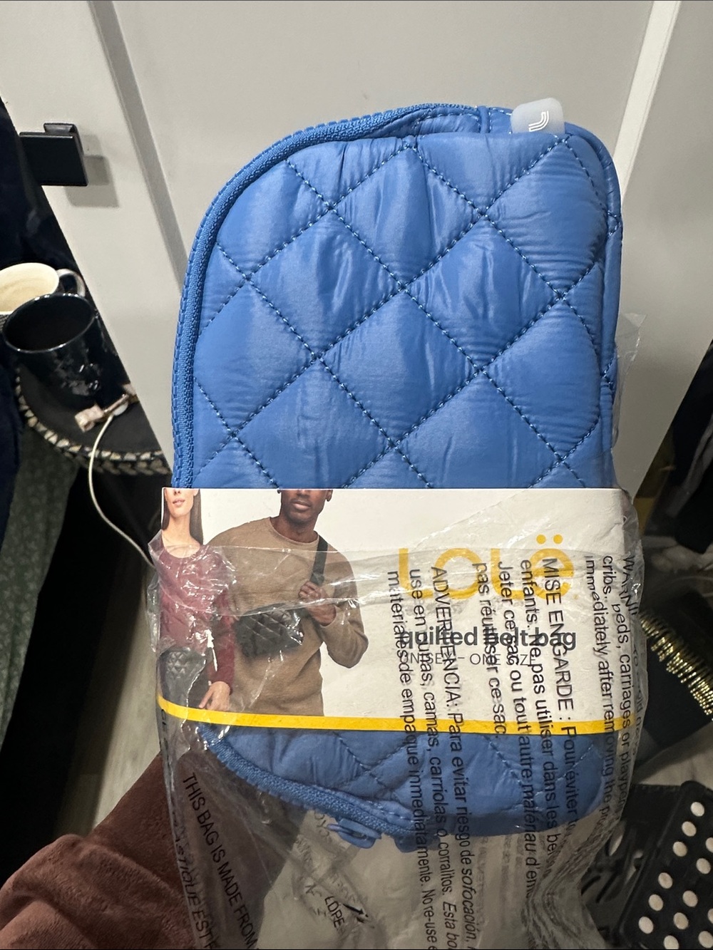 Lole Quilted Belt Bag in Blue